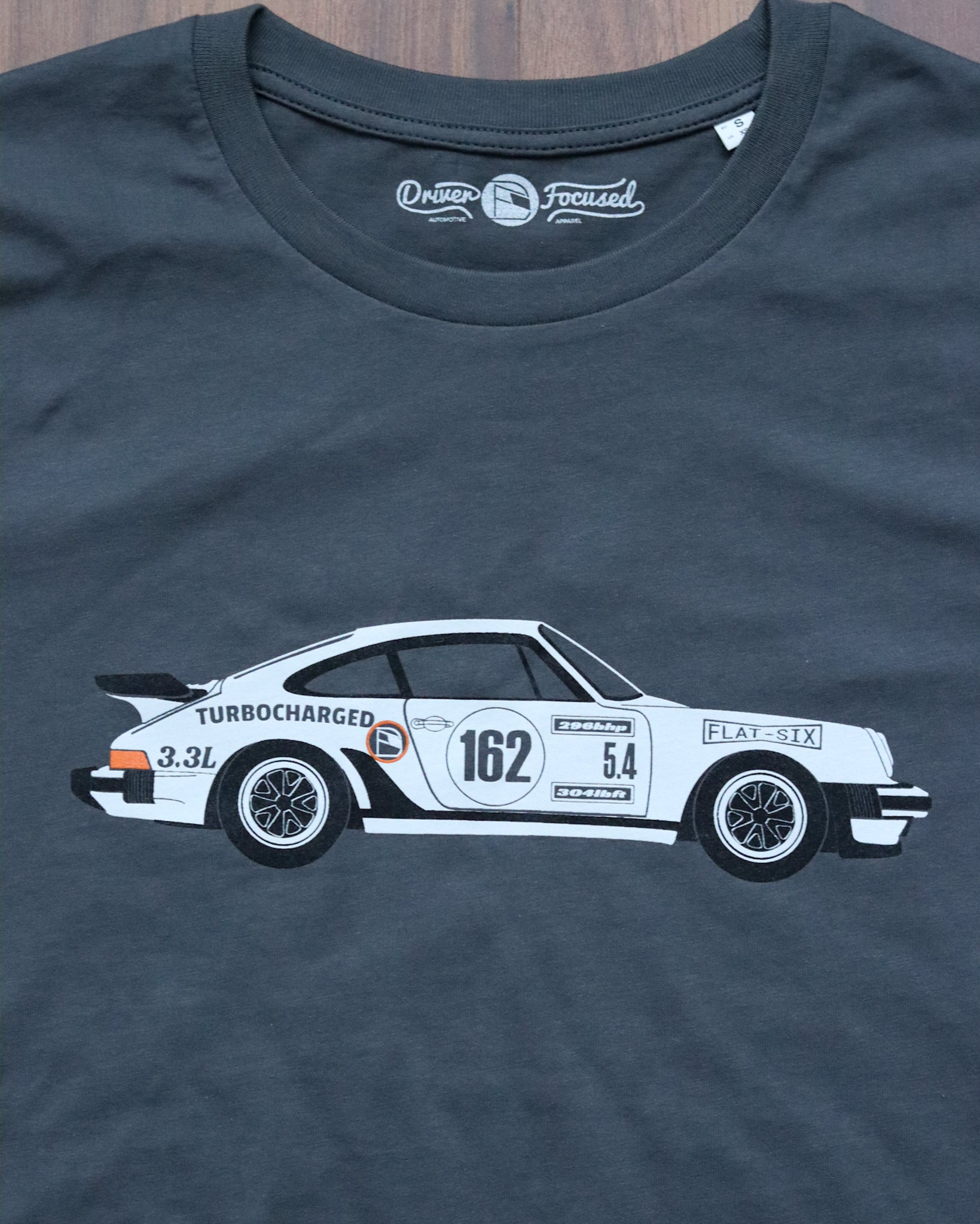 911 (930) Turbo Women's Tee - Anthracite - Driver Focused Apparel